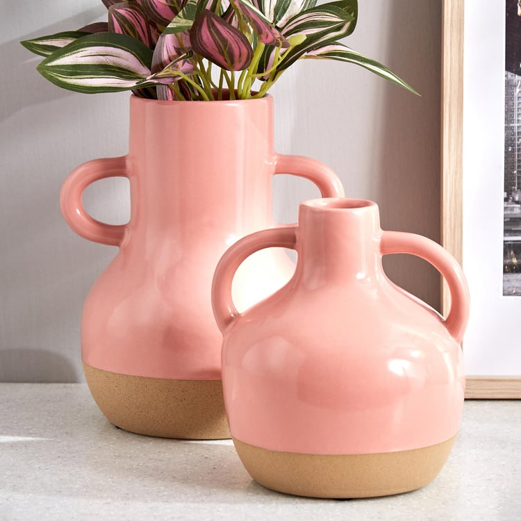 Colour Refresh Ceramic Vase with Handle