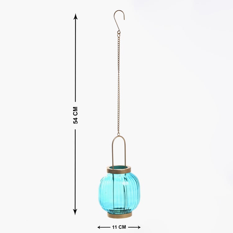 Bleam Iron and Glass Hanging T-Light Holder