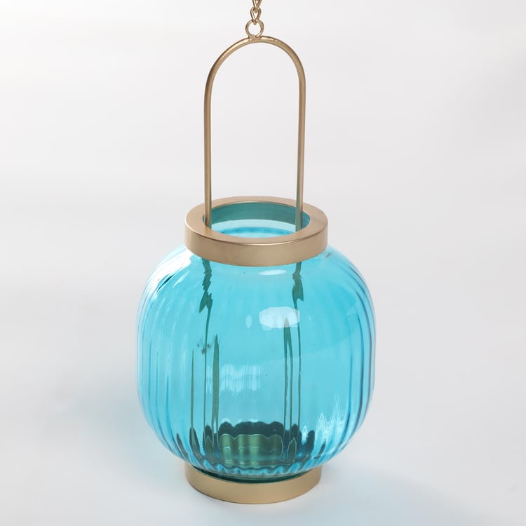 Bleam Iron and Glass Hanging T-Light Holder