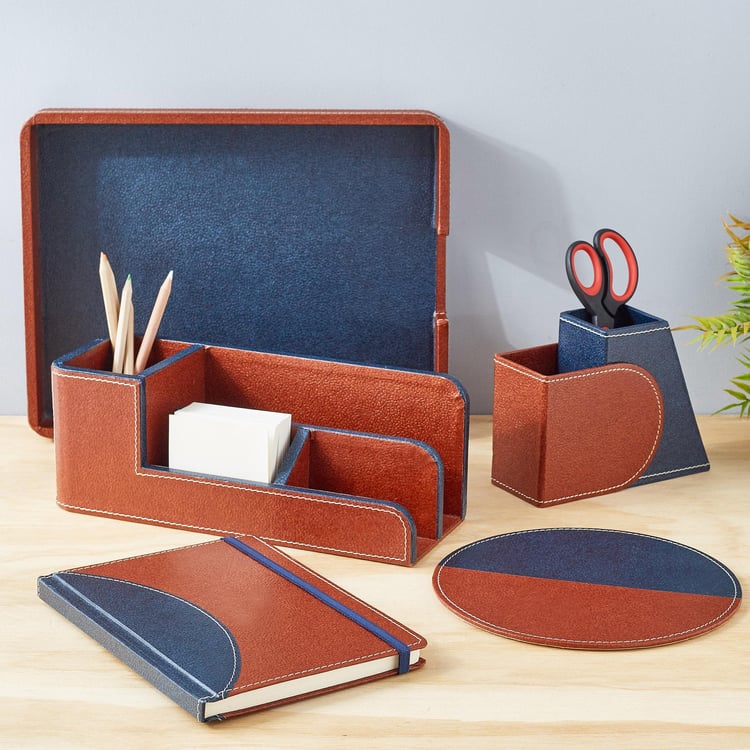 Orion Detroit Faux Leather Dual Pen Cups