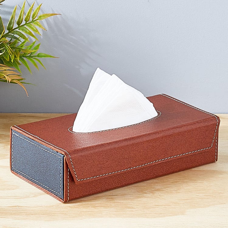 Orion Detroit Faux Leather Tissue Box