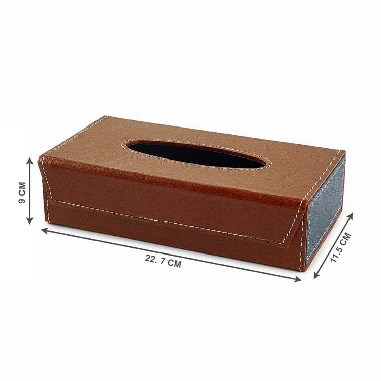 Orion Detroit Faux Leather Tissue Box