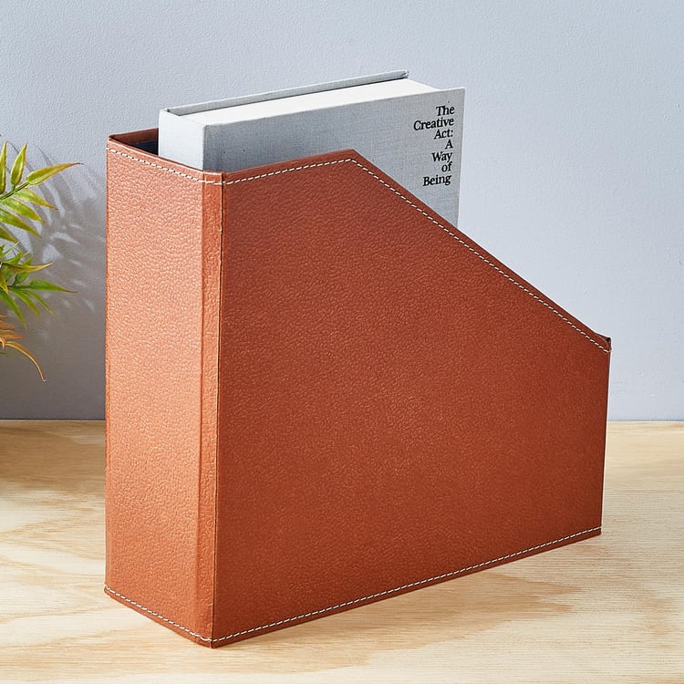 Orion Detroit Faux Leather Magazine Holder
