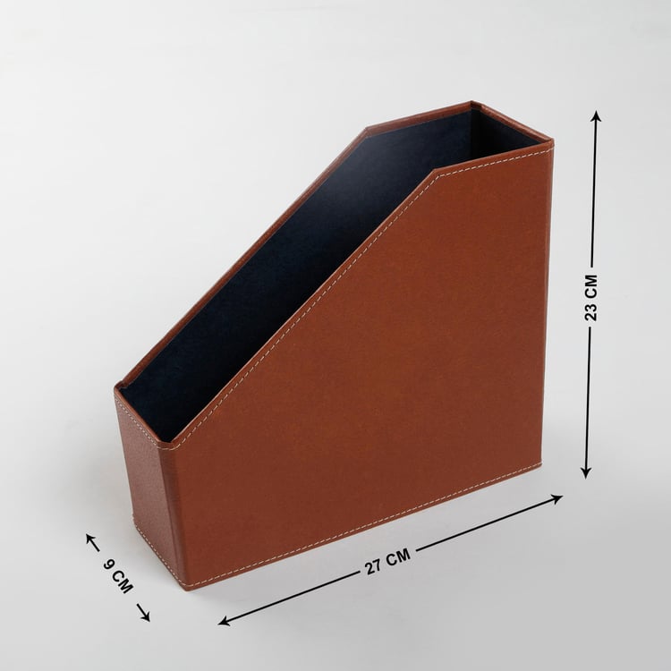 Orion Detroit Faux Leather Magazine Holder