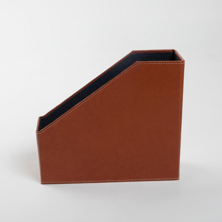Orion Detroit Faux Leather Magazine Holder