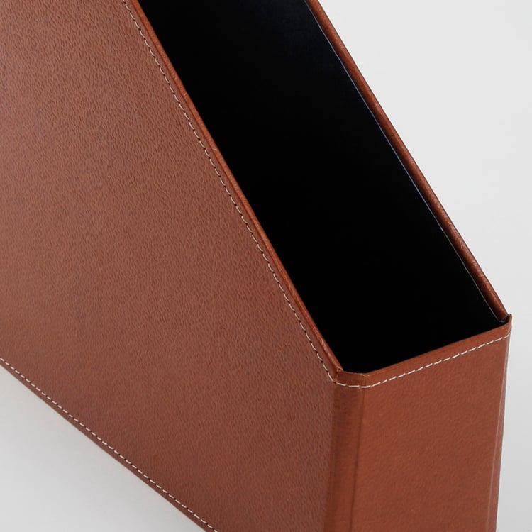 Orion Detroit Faux Leather Magazine Holder