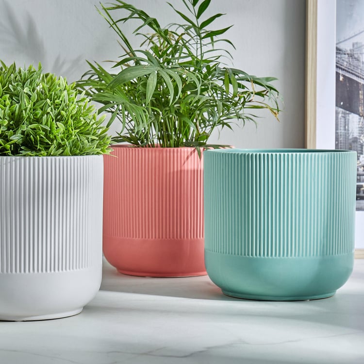 Gloria Argil Ceramic Ribbed Planter