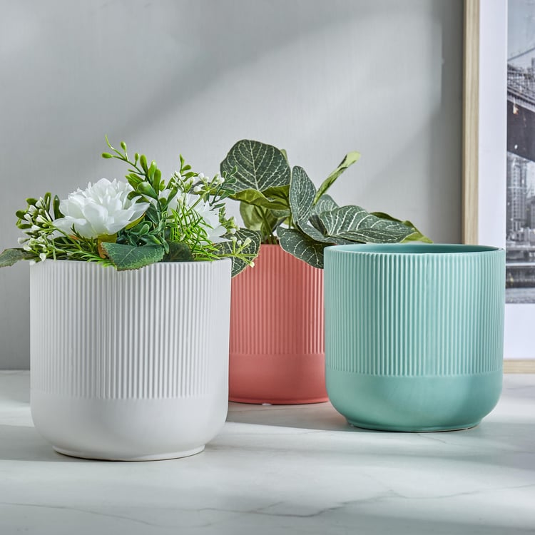 Gloria Argil Ceramic Ribbed Planter