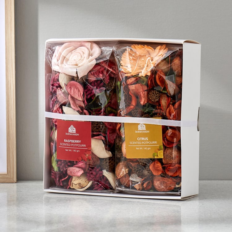 Blossom Set of 2 Citrus and Raspberry Potpourri - 140g