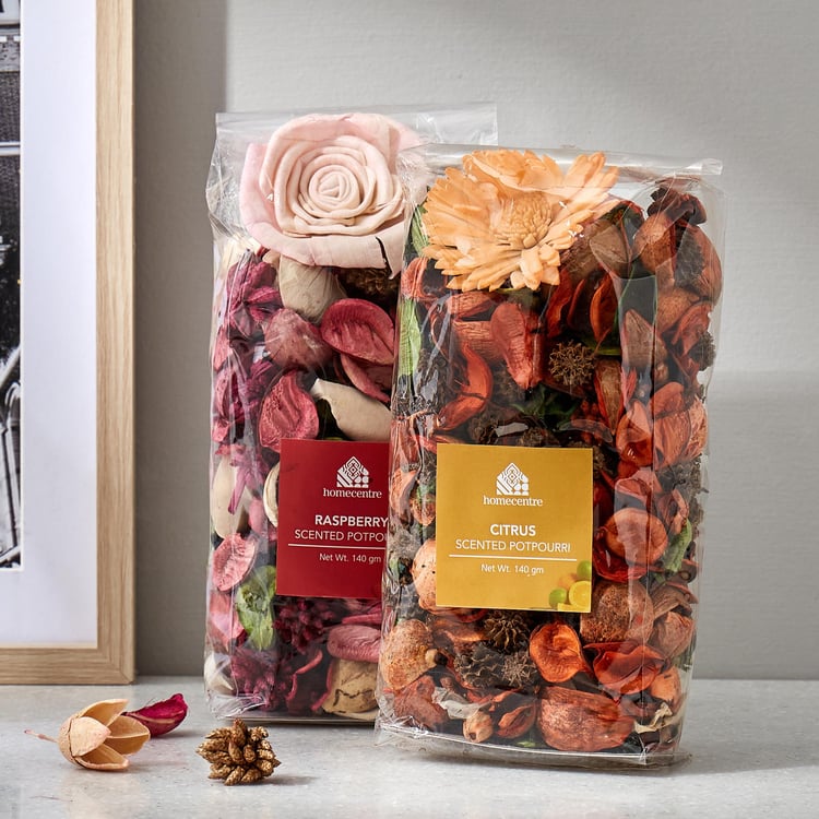 Blossom Set of 2 Citrus and Raspberry Potpourri - 140g