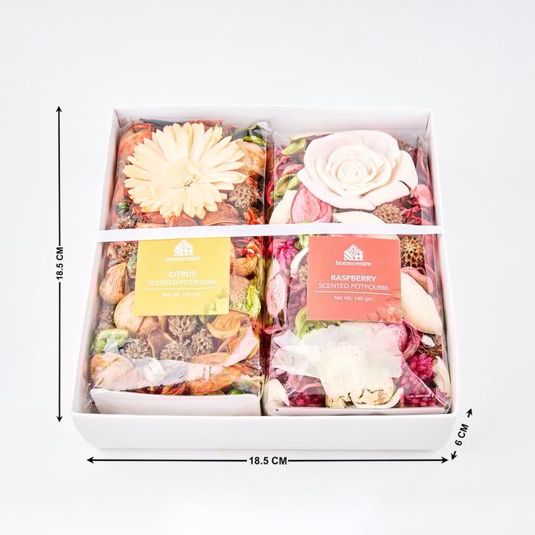 Blossom Set of 2 Citrus and Raspberry Potpourri - 140g