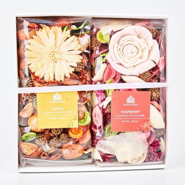 Blossom Set of 2 Citrus and Raspberry Potpourri - 140g