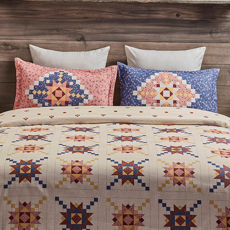 D'DECOR Countryside Cotton 4Pcs Printed Bed-In-A-Bag Set