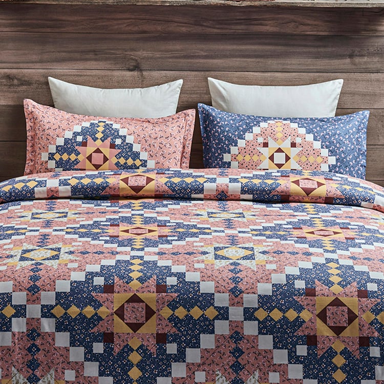 D'DECOR Countryside Cotton 136TC Printed 3Pcs Super King Bedsheet Set