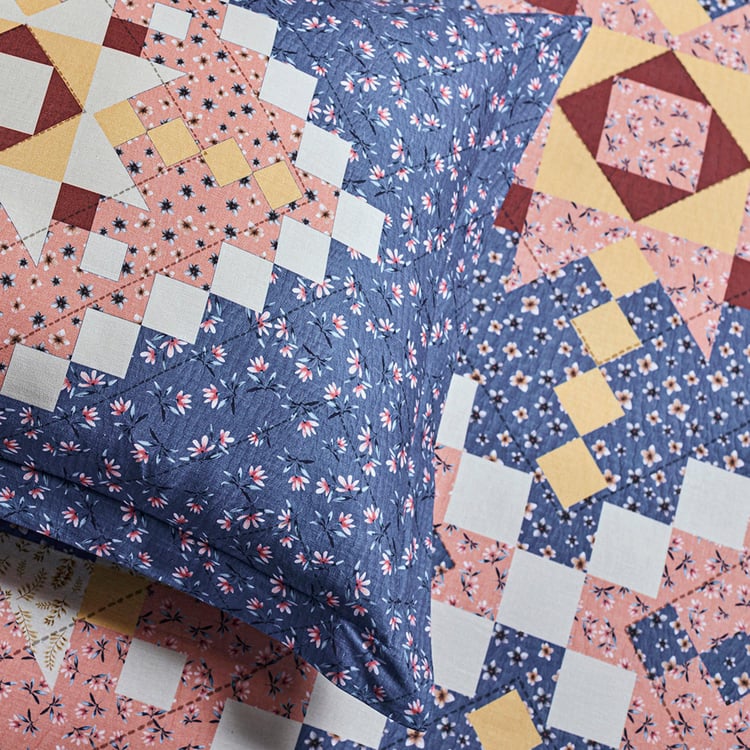 D'DECOR Countryside Cotton 136TC Printed 3Pcs Super King Bedsheet Set