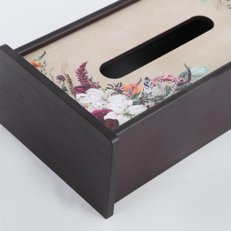 Gracie Florista Wooden Tissue Holder - 23x18x8cm