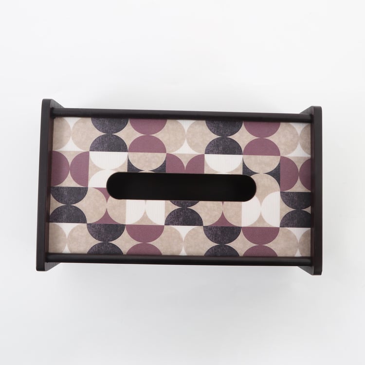 Gracie Wooden Printed Tissue Holder - 23x13x9cm