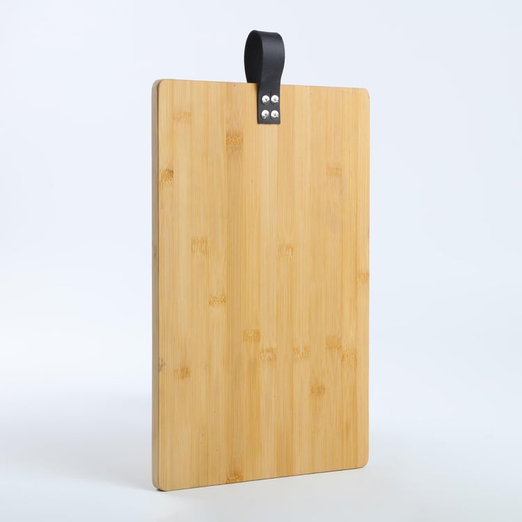 Chef Special Bamboo Chopping Board  with Leather Handle