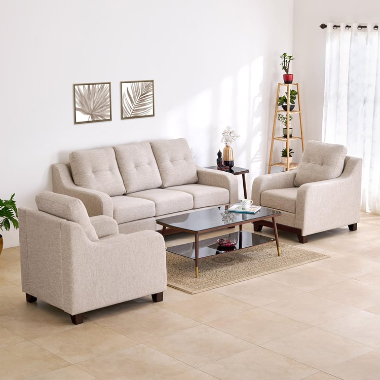 Sylvester NXT Fabric 3+1+1 Seater Sofa Set - Beige