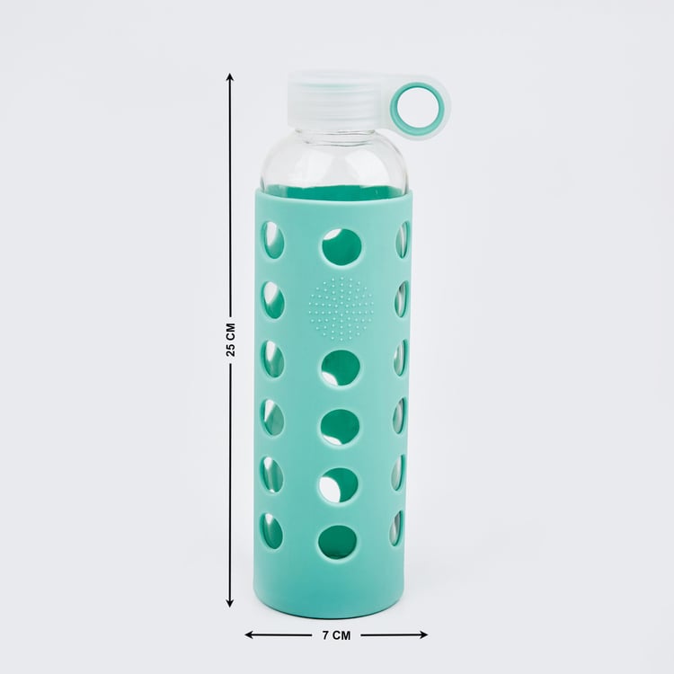 Atlantis Bowen Glass Water Bottle with Pouch - 600ml