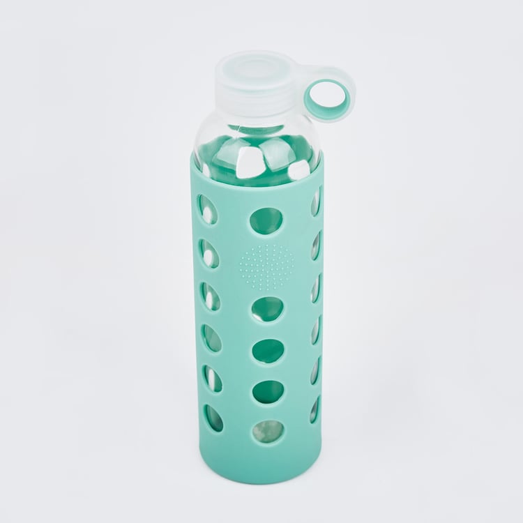 Atlantis Bowen Glass Water Bottle with Pouch - 600ml