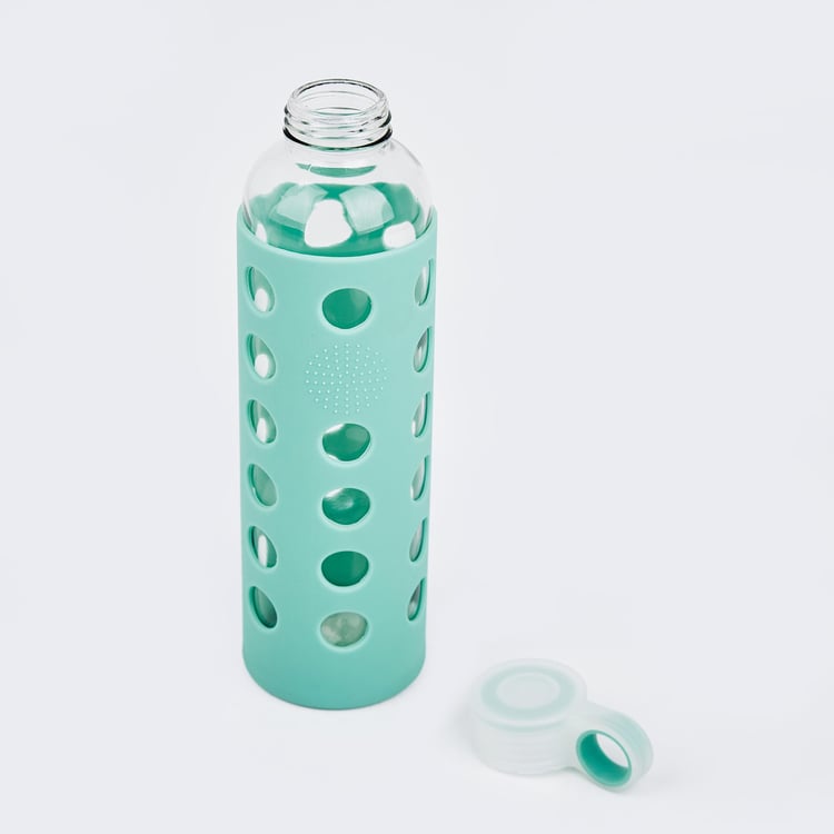 Atlantis Bowen Glass Water Bottle with Pouch - 600ml