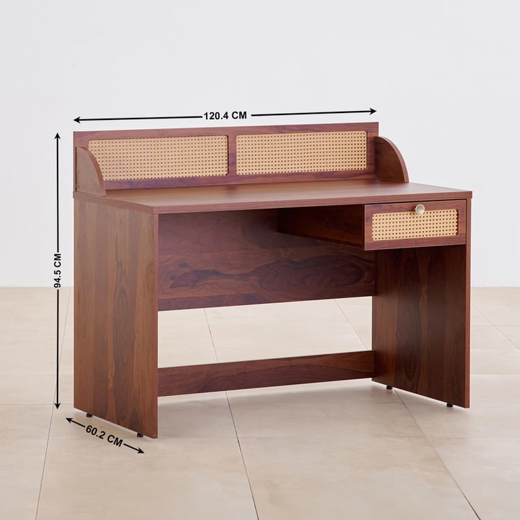 Elasa Study Table - Brown