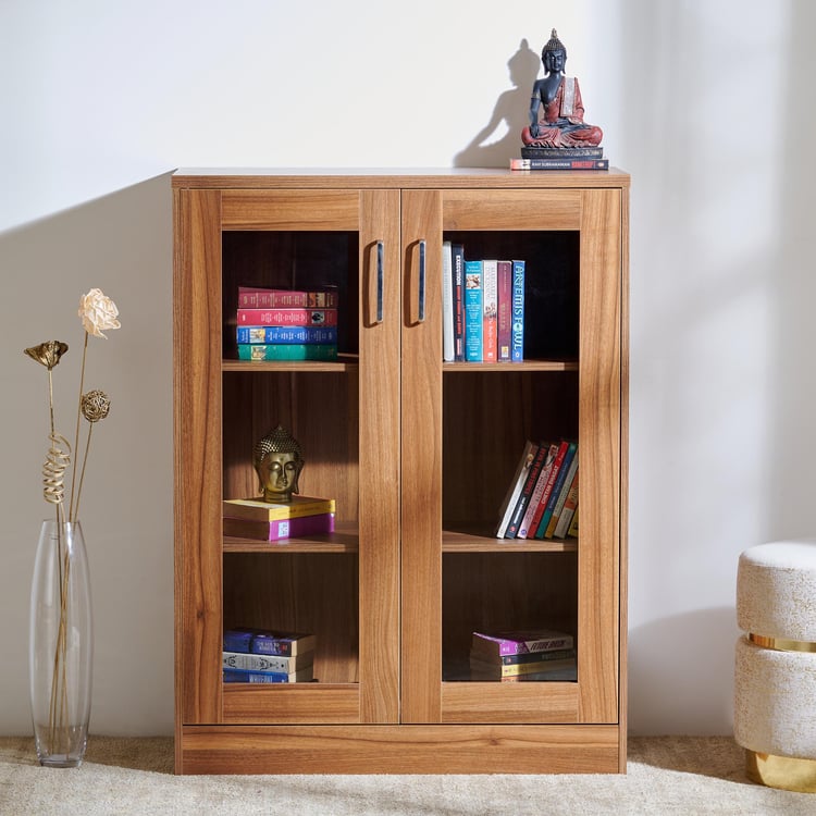 Buy Quadro 2-Door Book Cabinet - Brown from Home Centre at just INR 21427.0