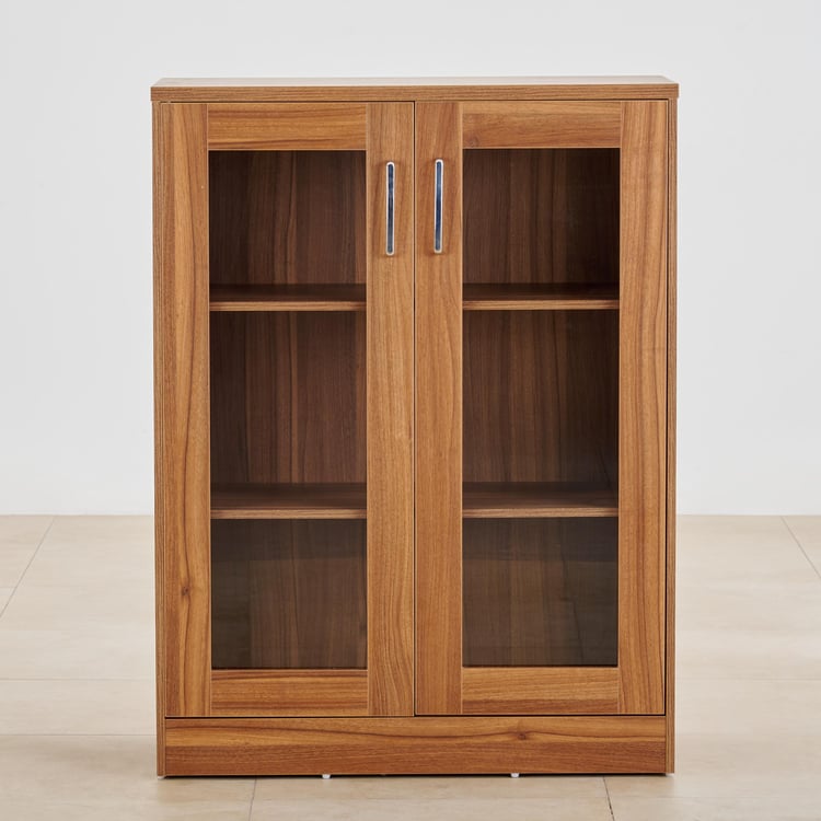 Quadro 2-Door Book Cabinet - Brown