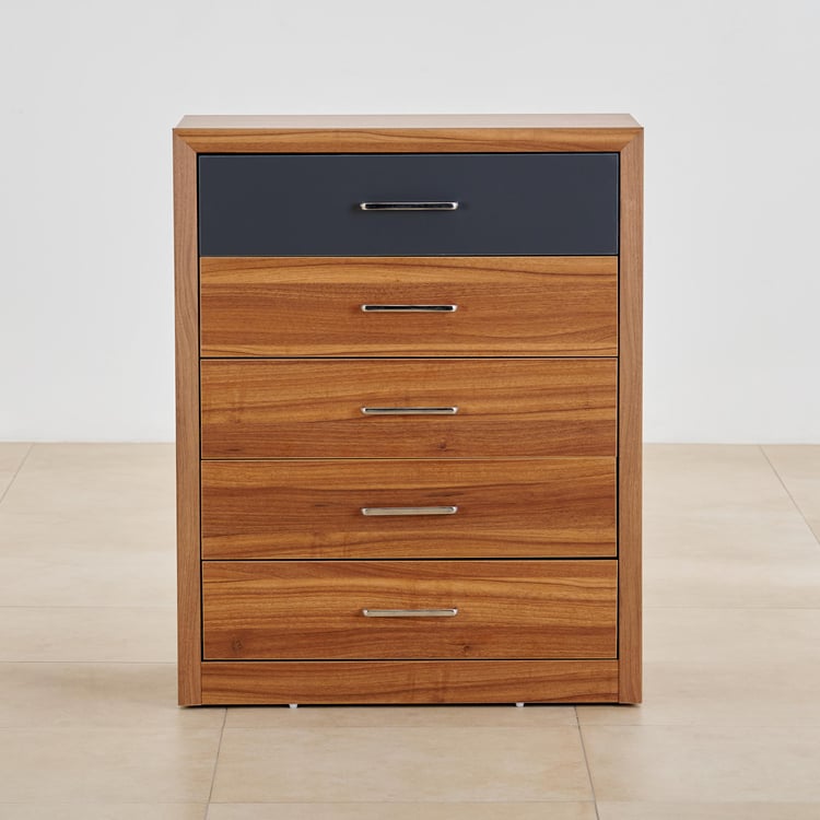 Quadro Chest of 5 Drawers - Brown