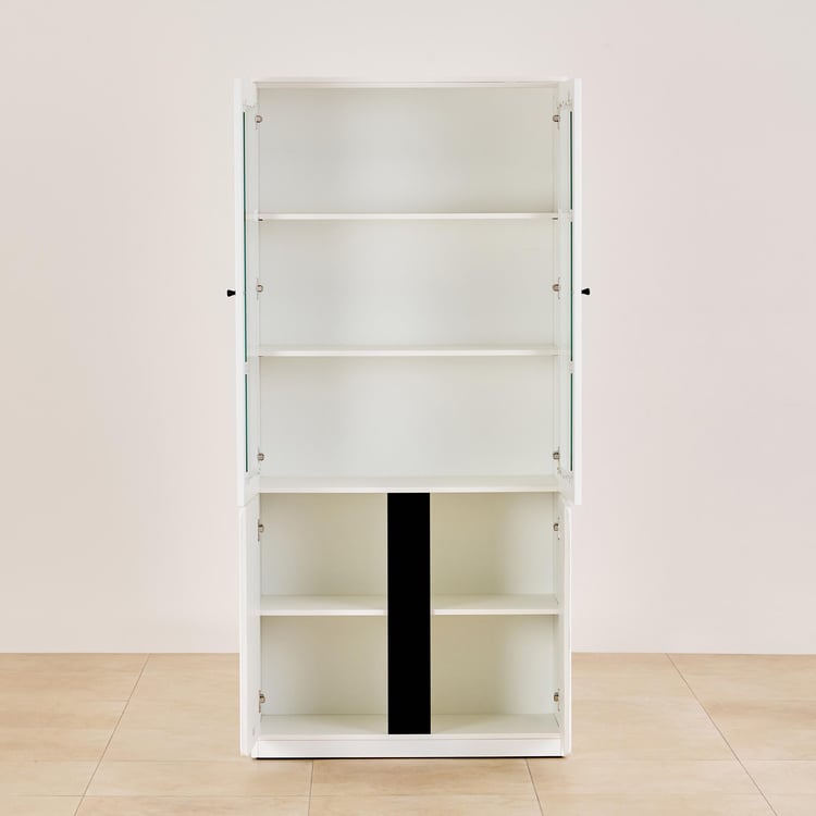 Polaris 4-Door Book Cabinet - White