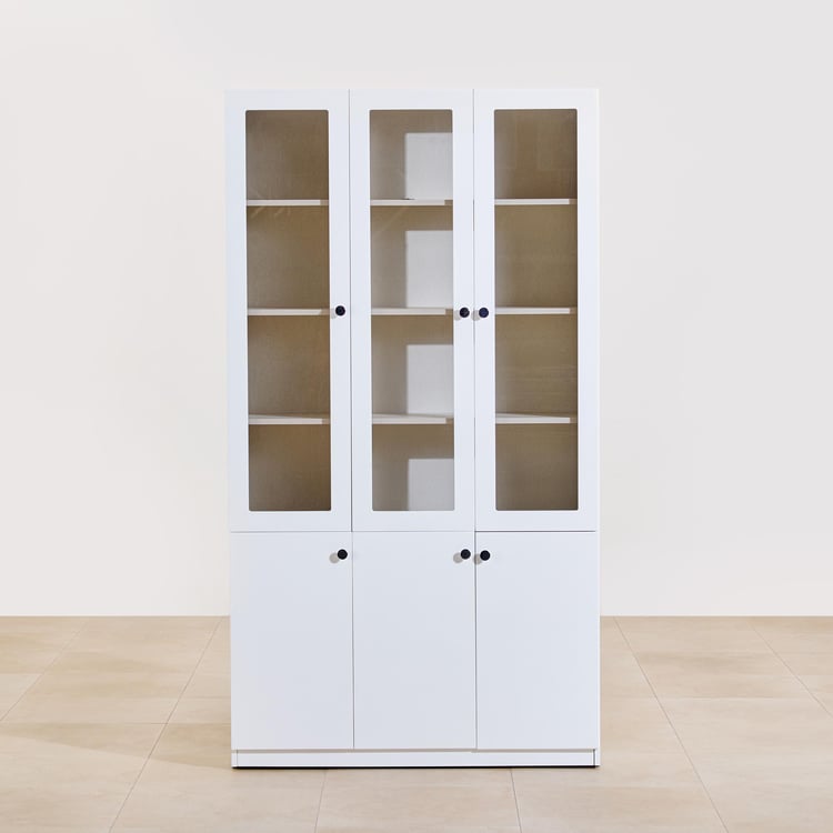 Alps 3-Door Book Cabinet - White