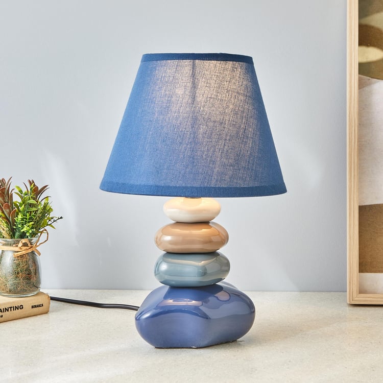 Monolith Marvel Ceramic Pebble Table Lamp