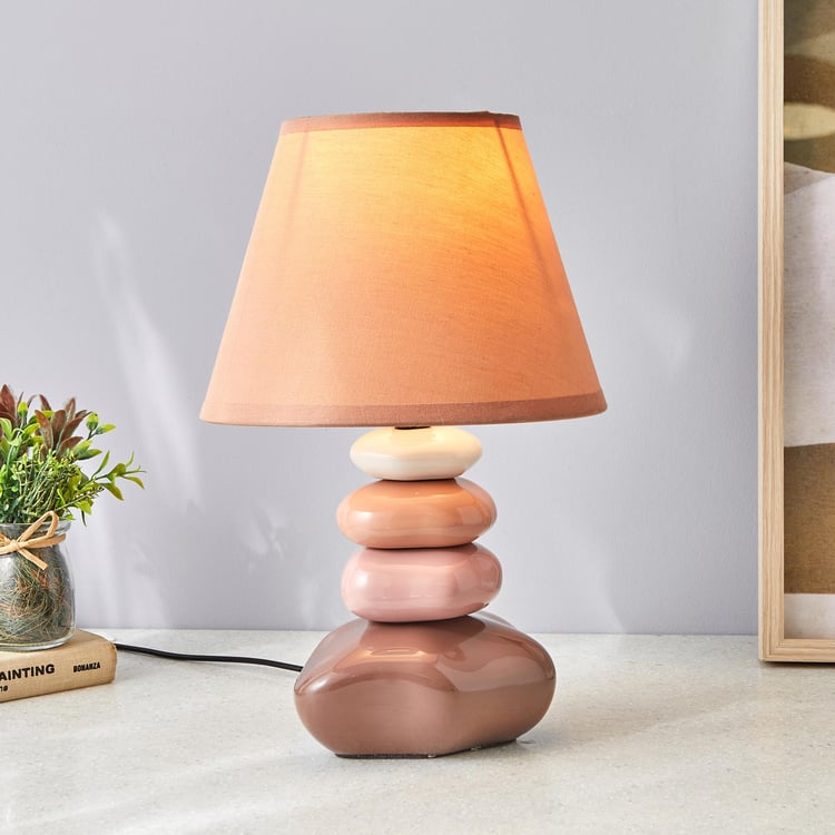 Monolith Marvel Ceramic Pebble Table Lamp