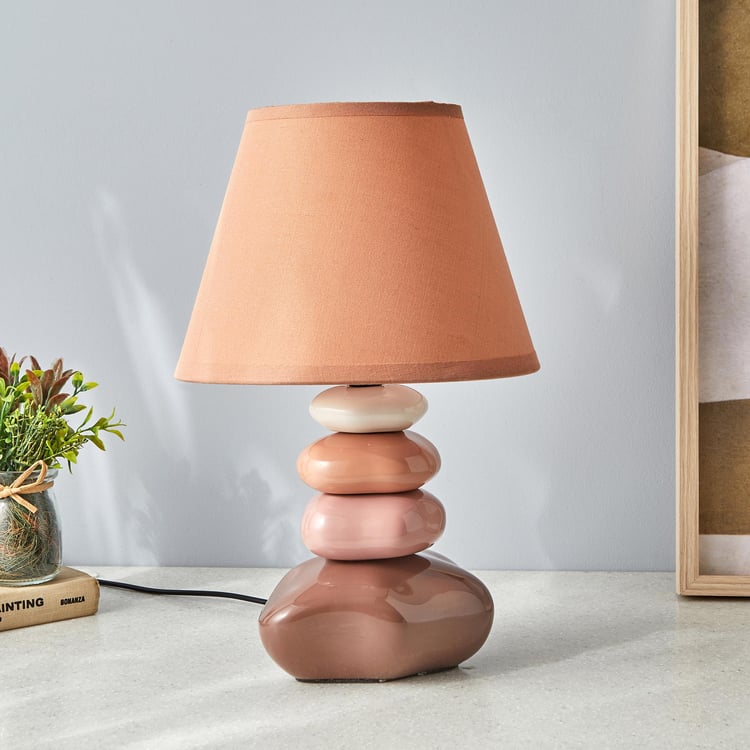 Monolith Marvel Ceramic Pebble Table Lamp