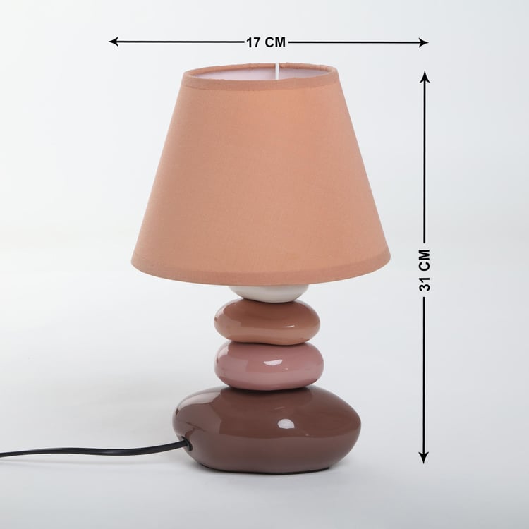 Monolith Marvel Ceramic Pebble Table Lamp