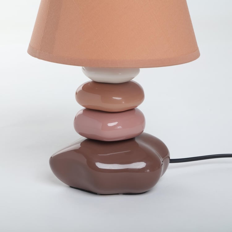 Monolith Marvel Ceramic Pebble Table Lamp