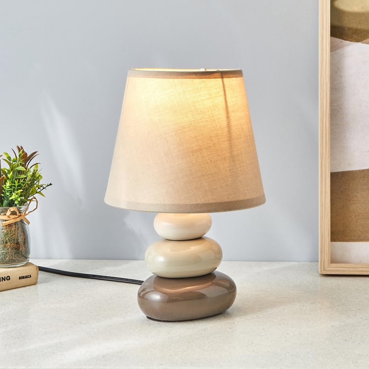 Monolith Marvel Ceramic Pebble Table Lamp