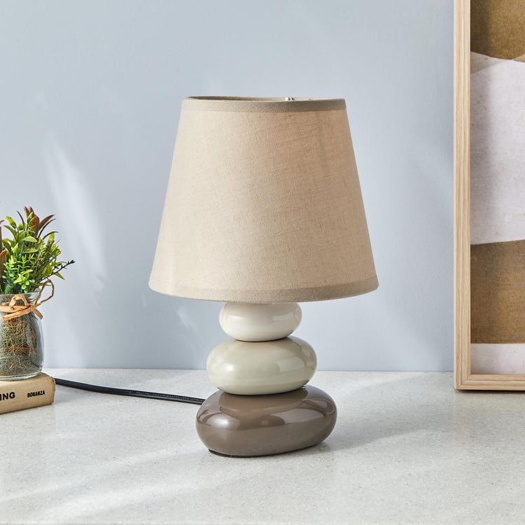 Monolith Marvel Ceramic Pebble Table Lamp