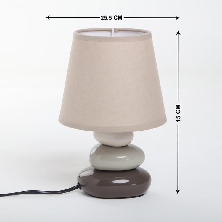 Monolith Marvel Ceramic Pebble Table Lamp