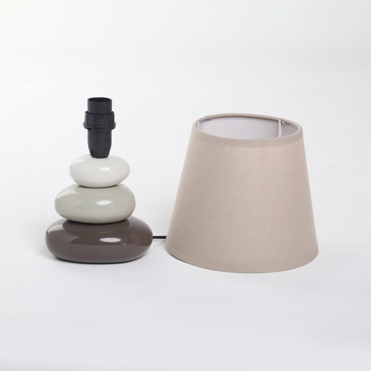 Monolith Marvel Ceramic Pebble Table Lamp