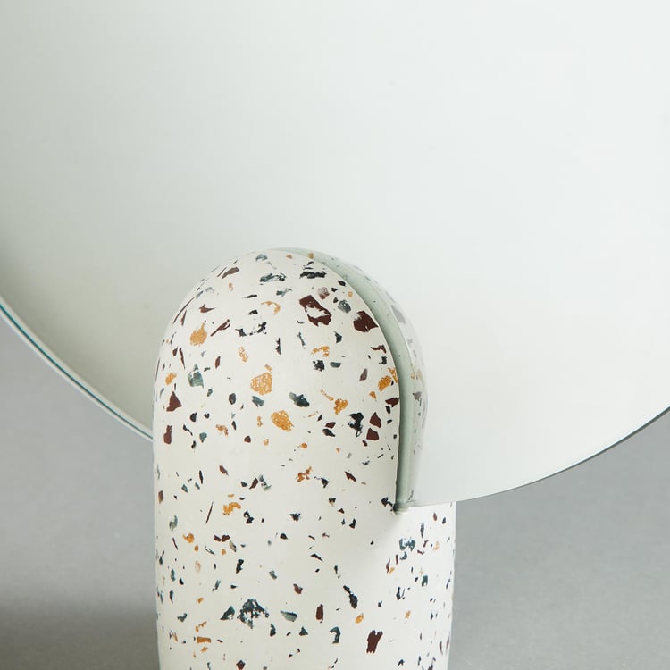 Terra Round Decorative Table Top Mirror - 25x28cm
