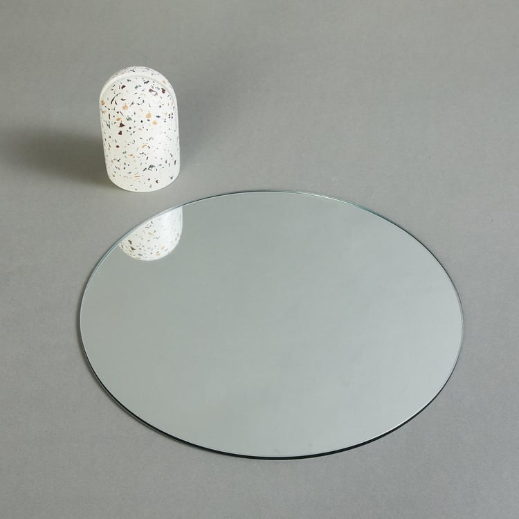 Terra Round Decorative Table Top Mirror - 25x28cm