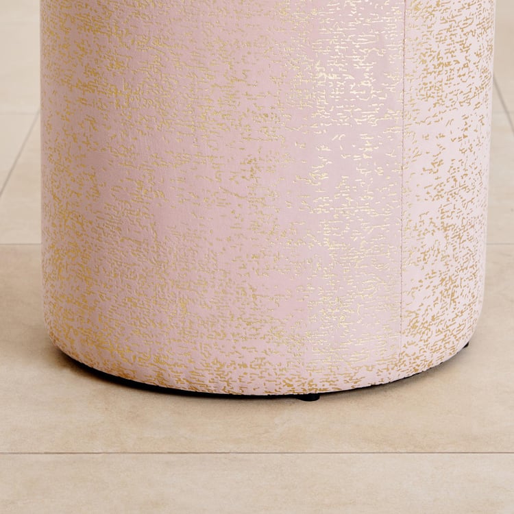 Minari Fabric Pouffe - Pink