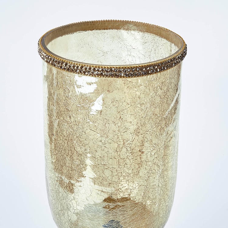 Maya Tevis Glass Crackle Vase