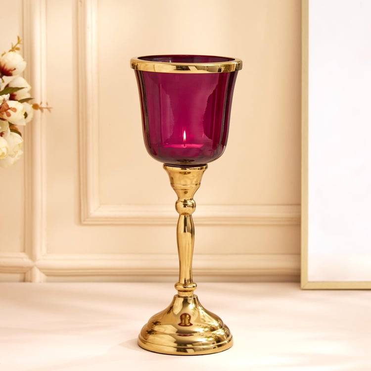Maya Neale Glass Pedestal T-Light Holder