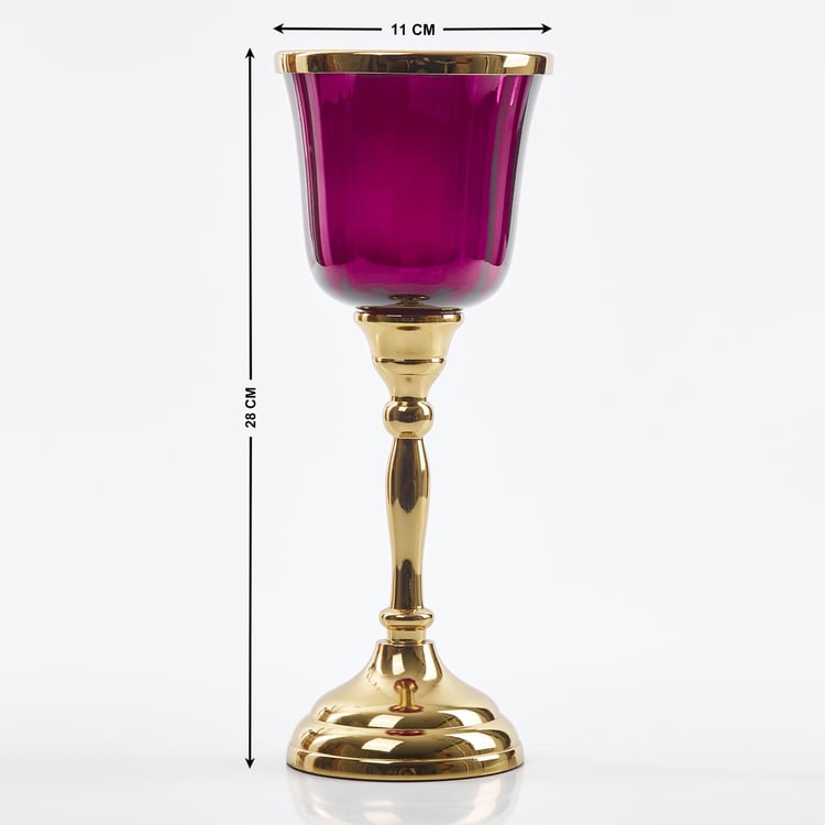 Maya Neale Glass Pedestal T-Light Holder
