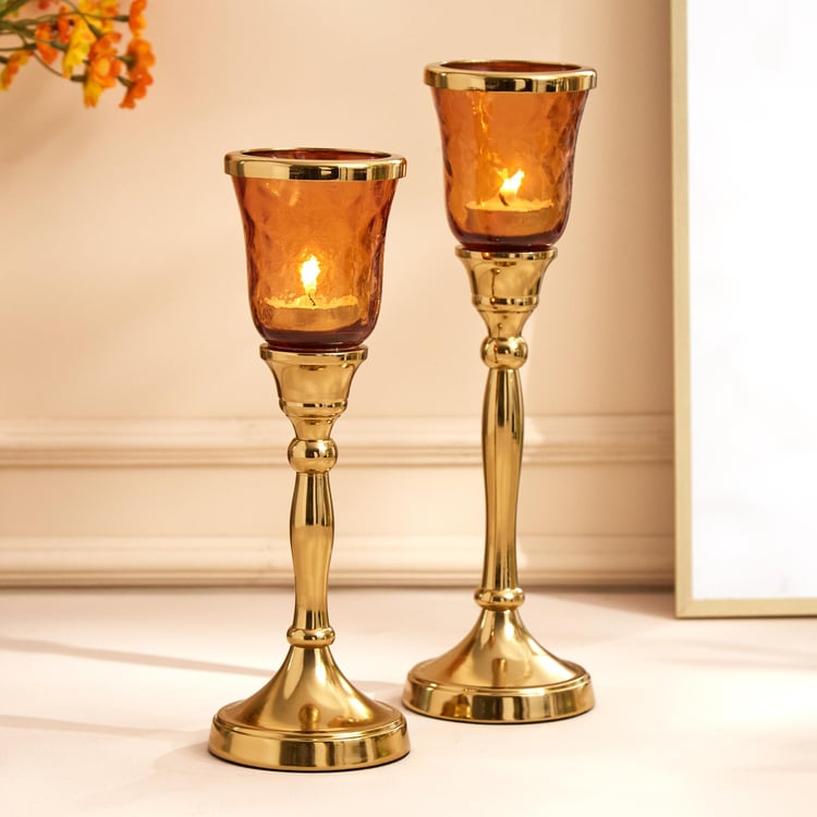 Fiesta Glass Pedestal T-Light Holder