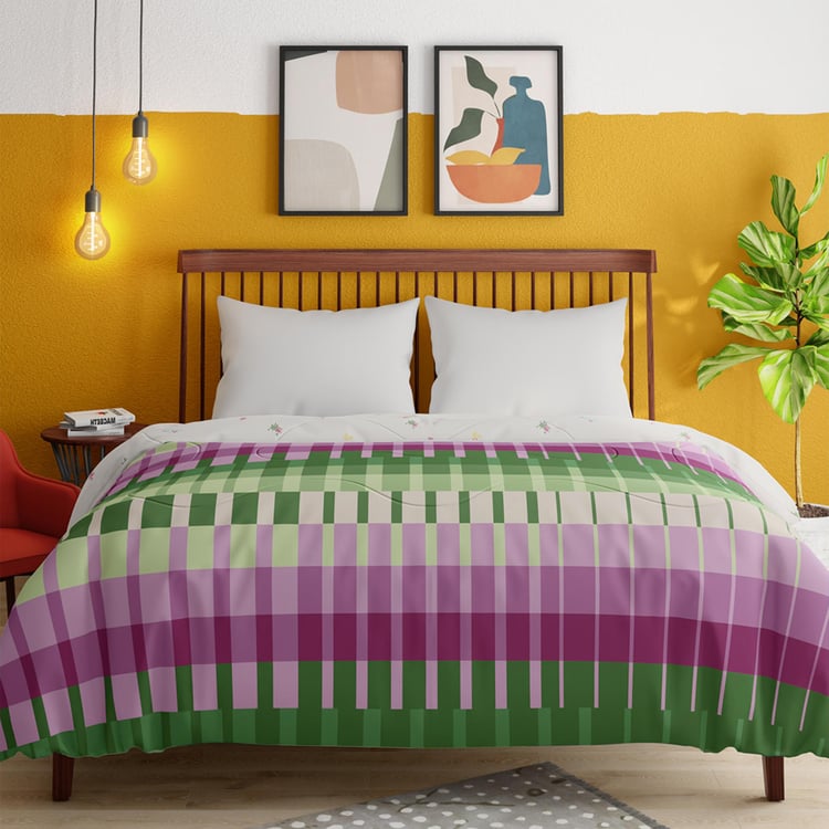 PORTICO Pixelmania Cotton Geometric Print Double Comforter