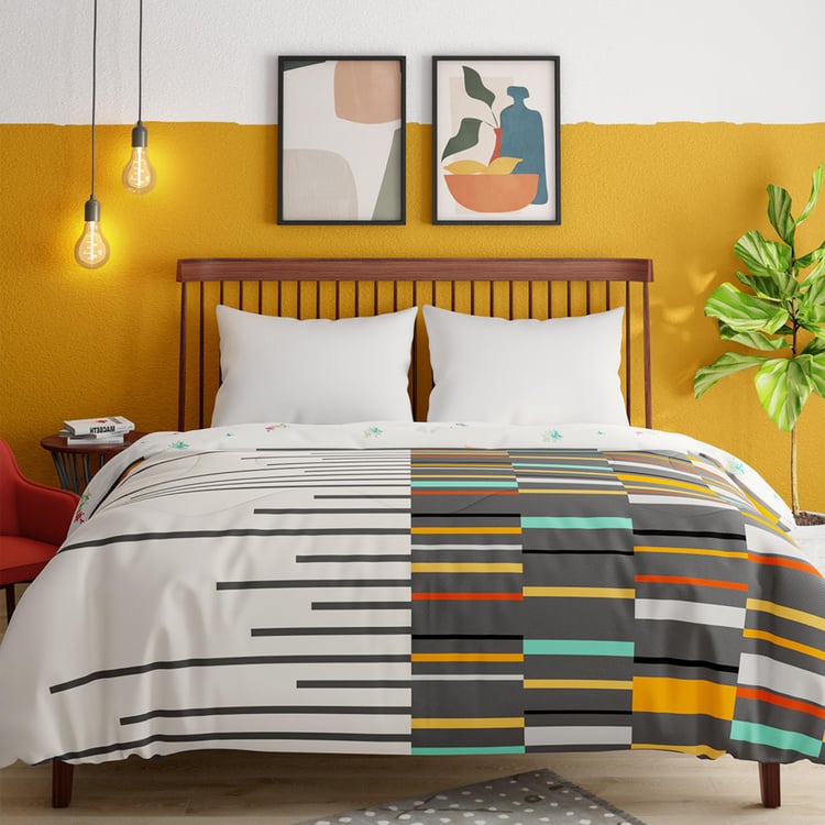 PORTICO Pixelmania Cotton Geometric Print Double Comforter